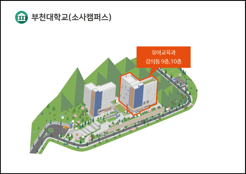 부천대학교(소사캠퍼스) 유아교육과 강의동 9층, 10층